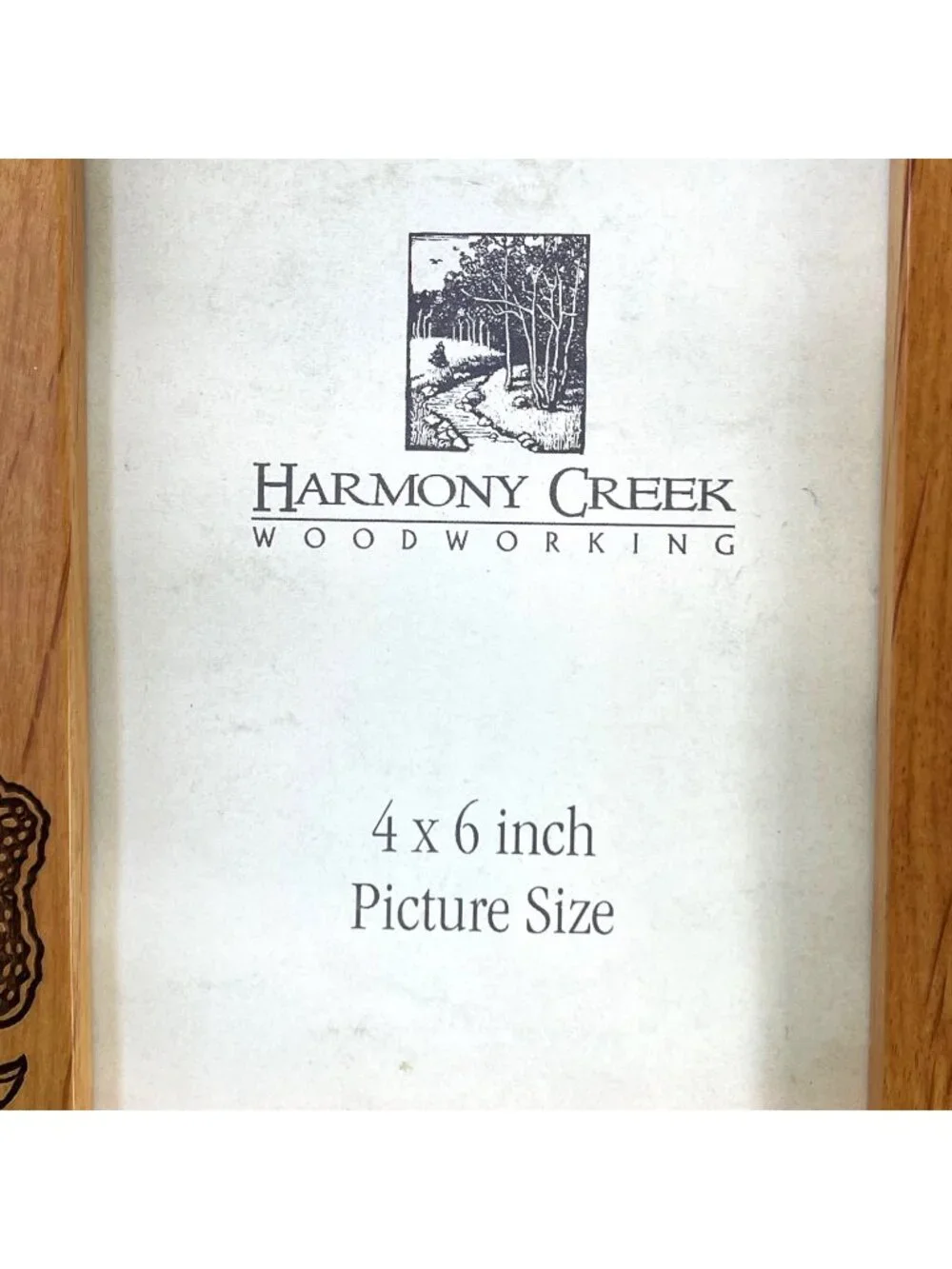 Harmony Creek Picture Frame Wood Engraved Butterflies Floral Christian 4x6 Photo